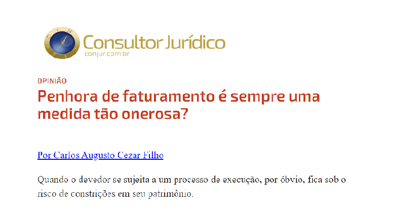 Penhora de faturamento é sempre uma medida tão onerosa?